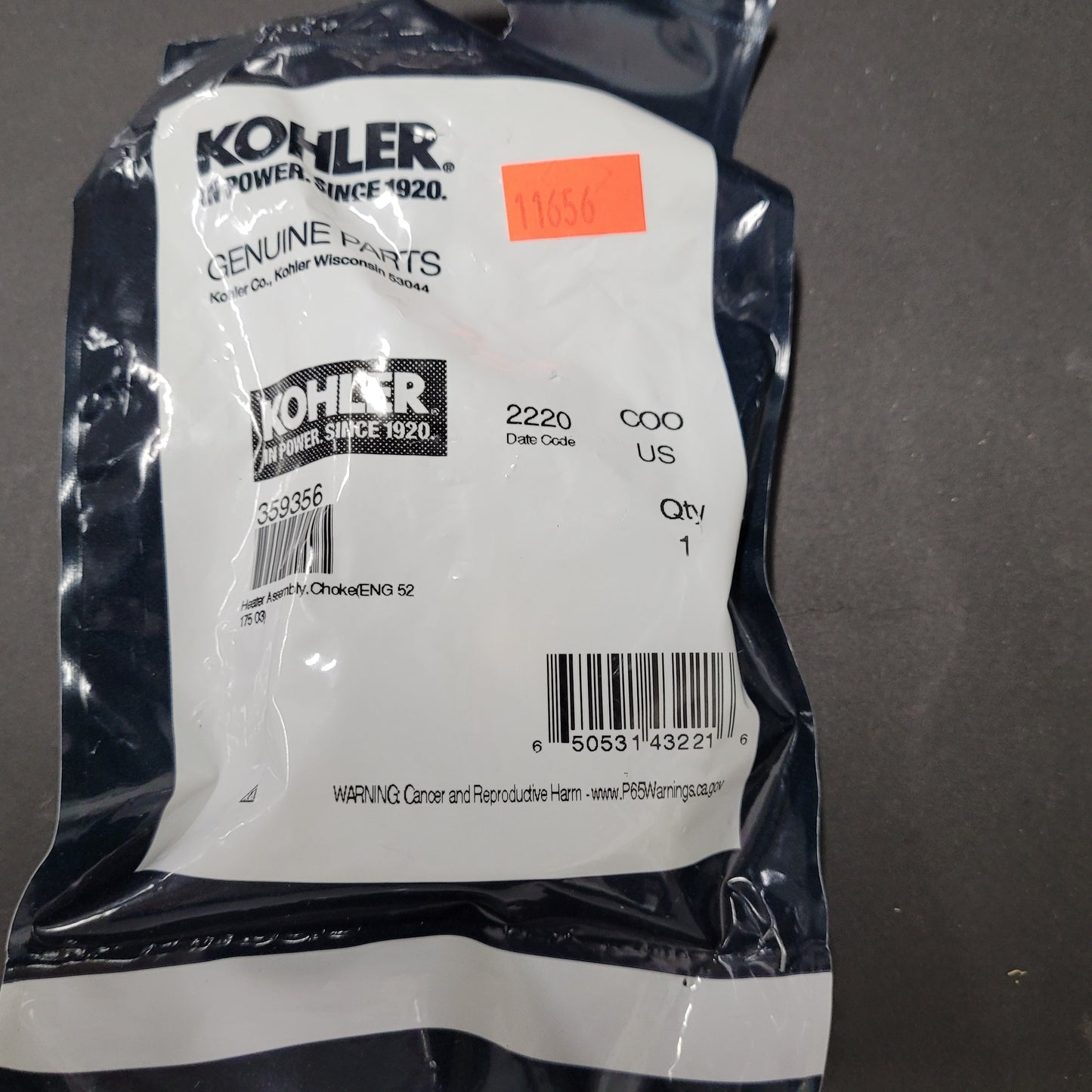 Kohler Heater Assembly, Choke (Eng 52 175 03)