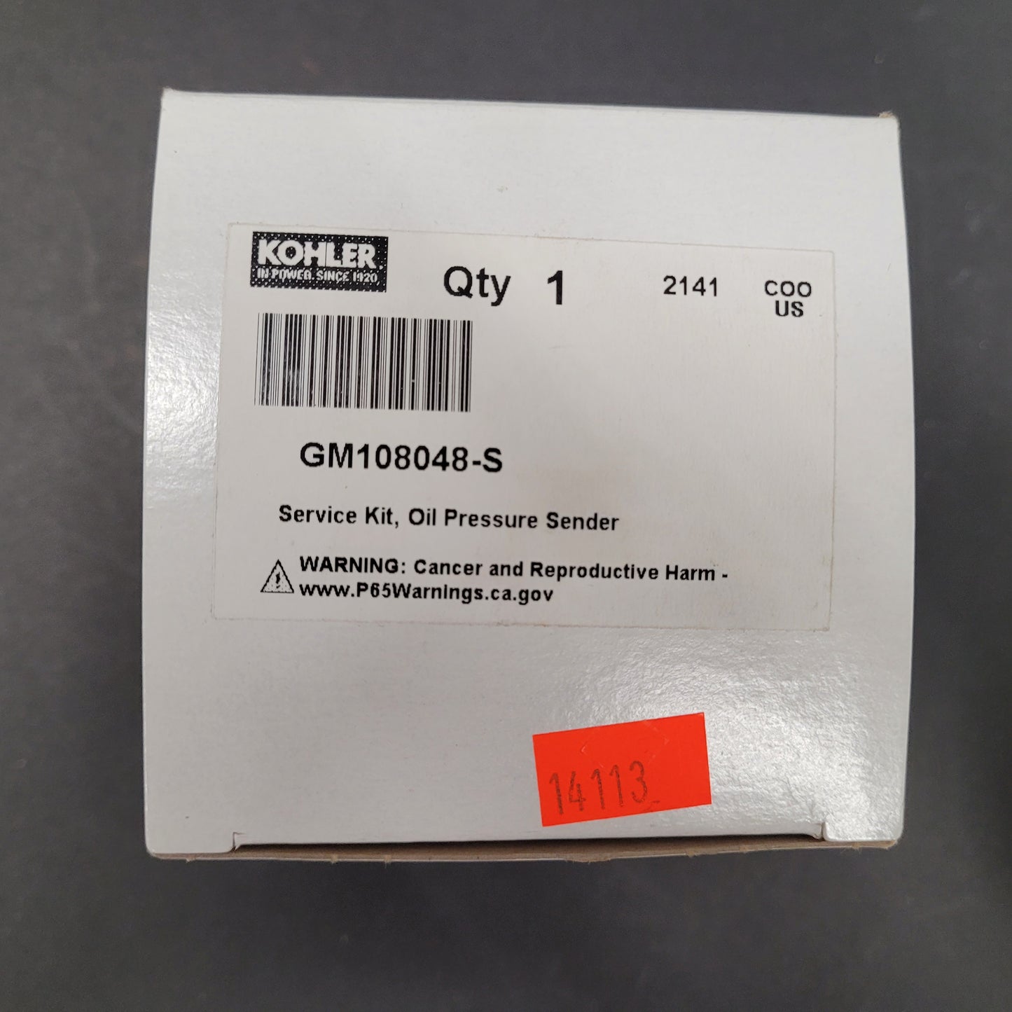 Kohler Kit, Service Oil Pressure Send