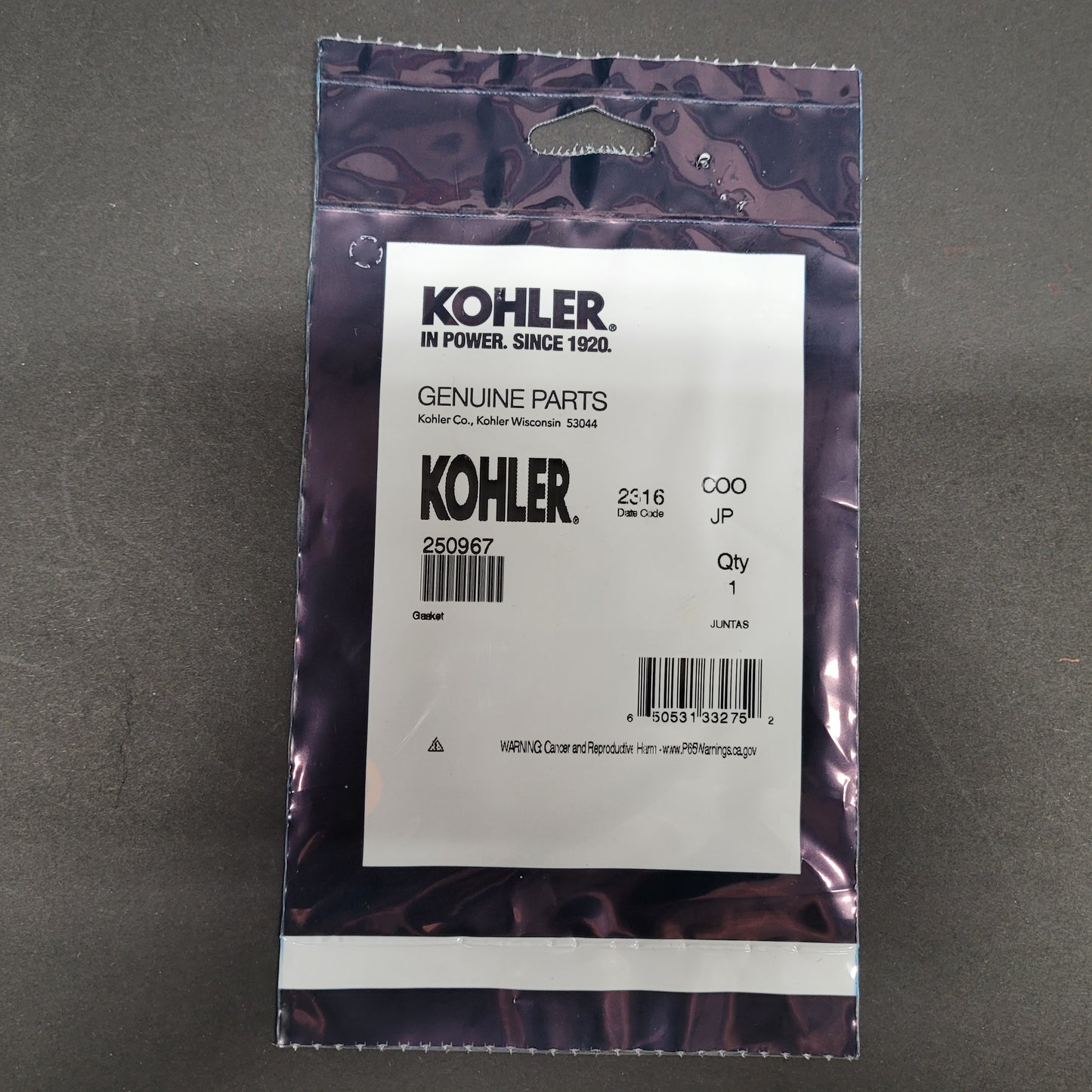 Kohler Gasket