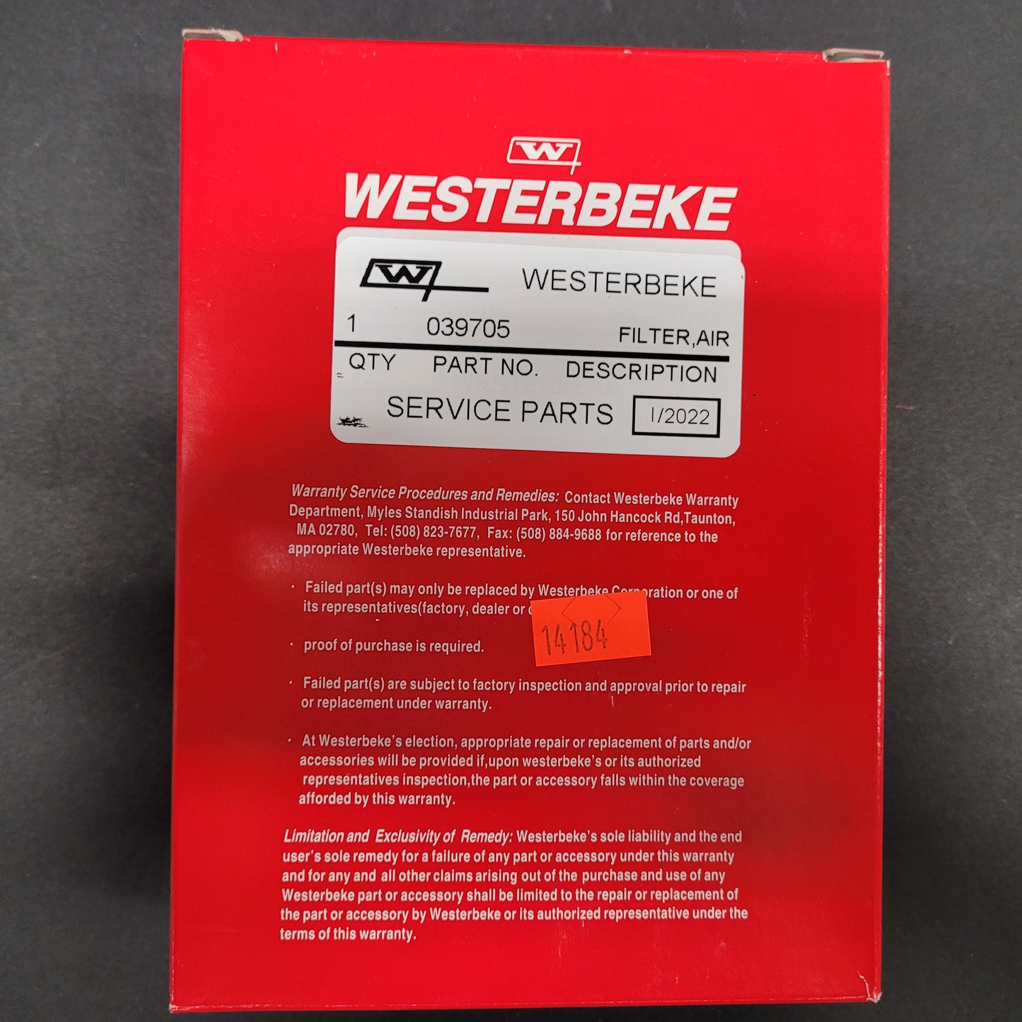 Universal/Westerbeke Filter, Air